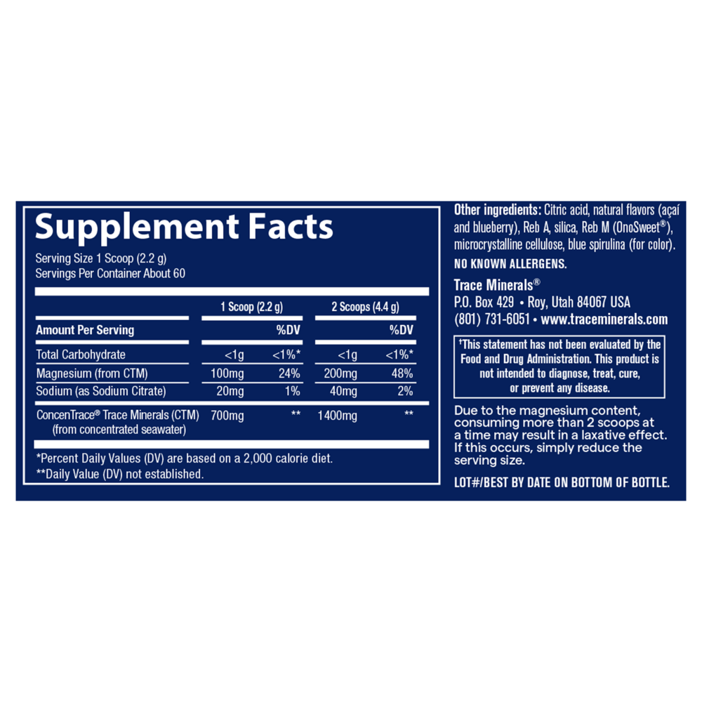 ConcenTrace Daily Mineral Powder - Blue Acai