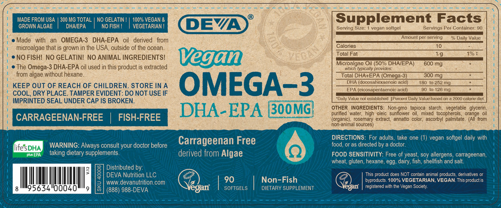 Vegan DHA-EPA 300mg