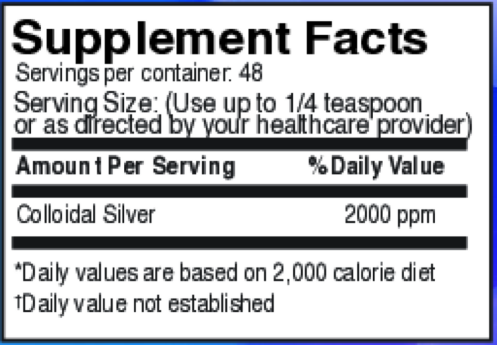 Liquid Colloidal Silver 2000ppm