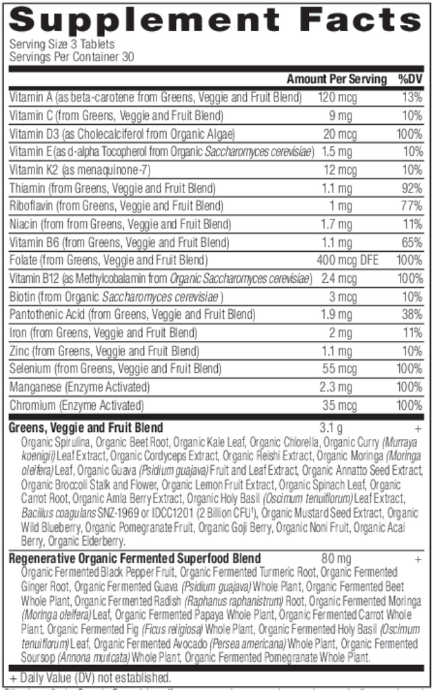 Organic SuperGreens + Multivitamin