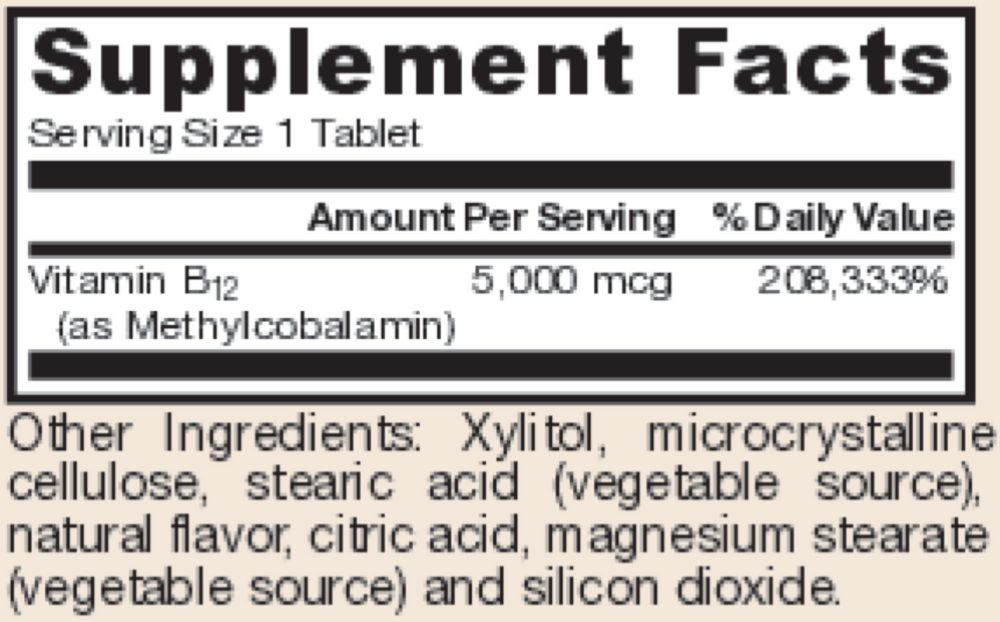 Methyl B-12 5000mcg Cherry