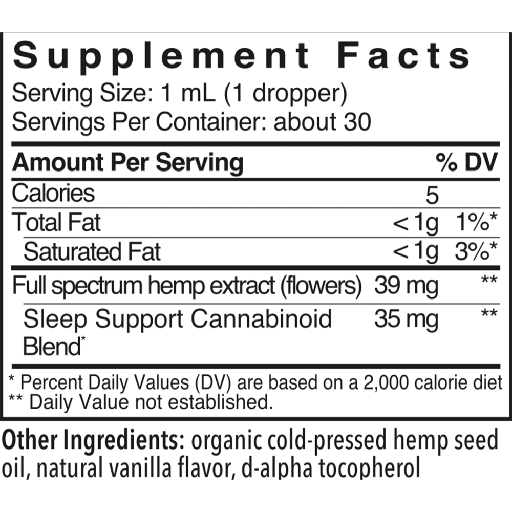 Deep Sleep Full Spectrum Hemp Liquid