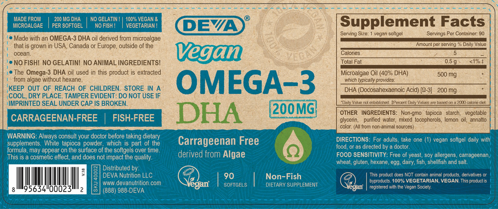 Vegan DHA (Algae) 200mg