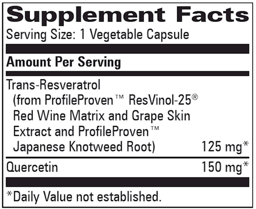 Trans-Resveratrol w/ Quercetin 125mg