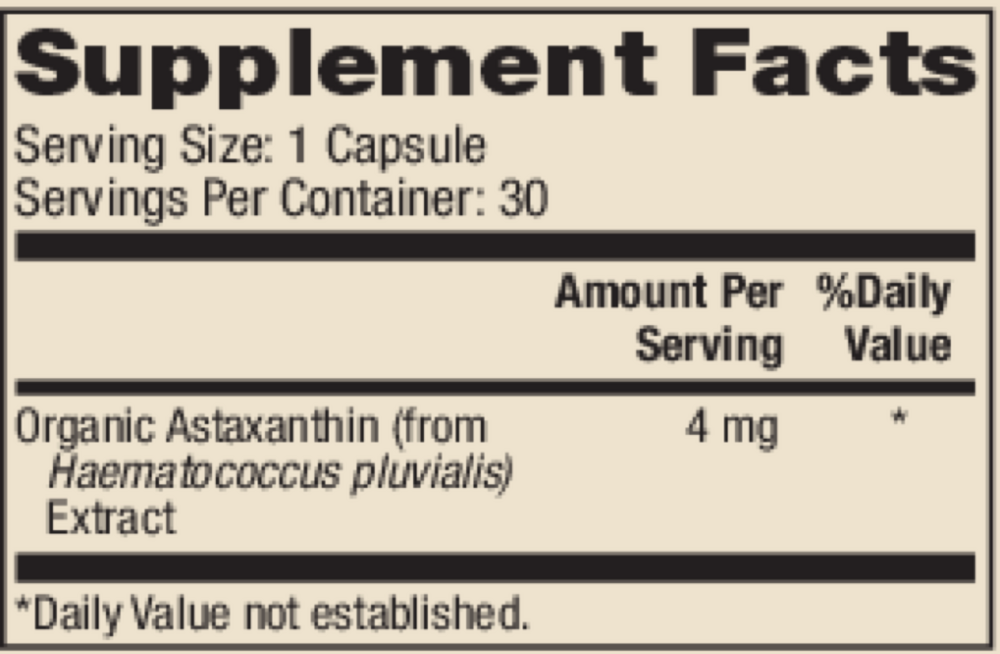 Astaxanthin 4mg