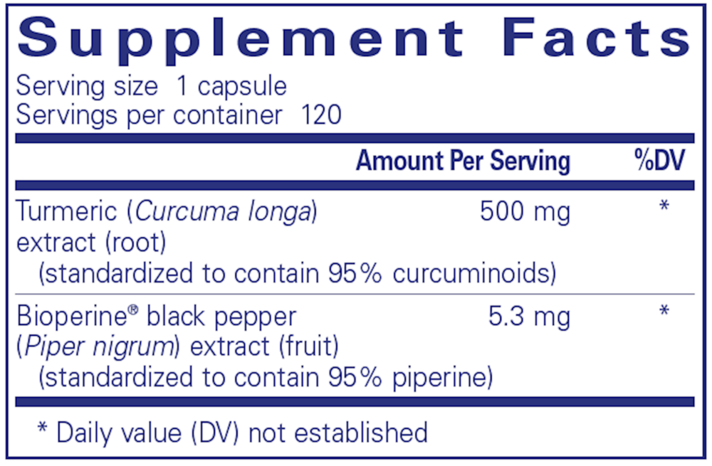 Curcumin 500 w/Bioperine