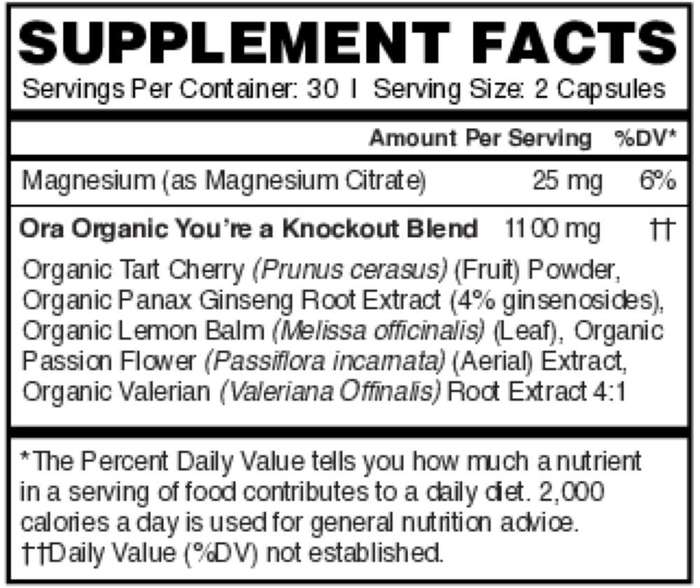 You're A Knockout: Sleep & Stress Support Capsules