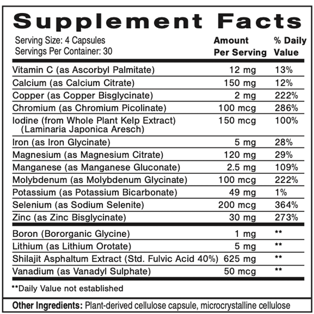 Dr. Shade's Catalyzed Mineral Complex with Shilajit and Laminaria