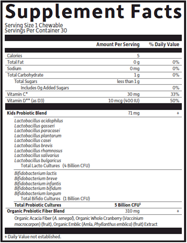 Dr. Formulated Probiotics Organic Kids+, Berry Cherry