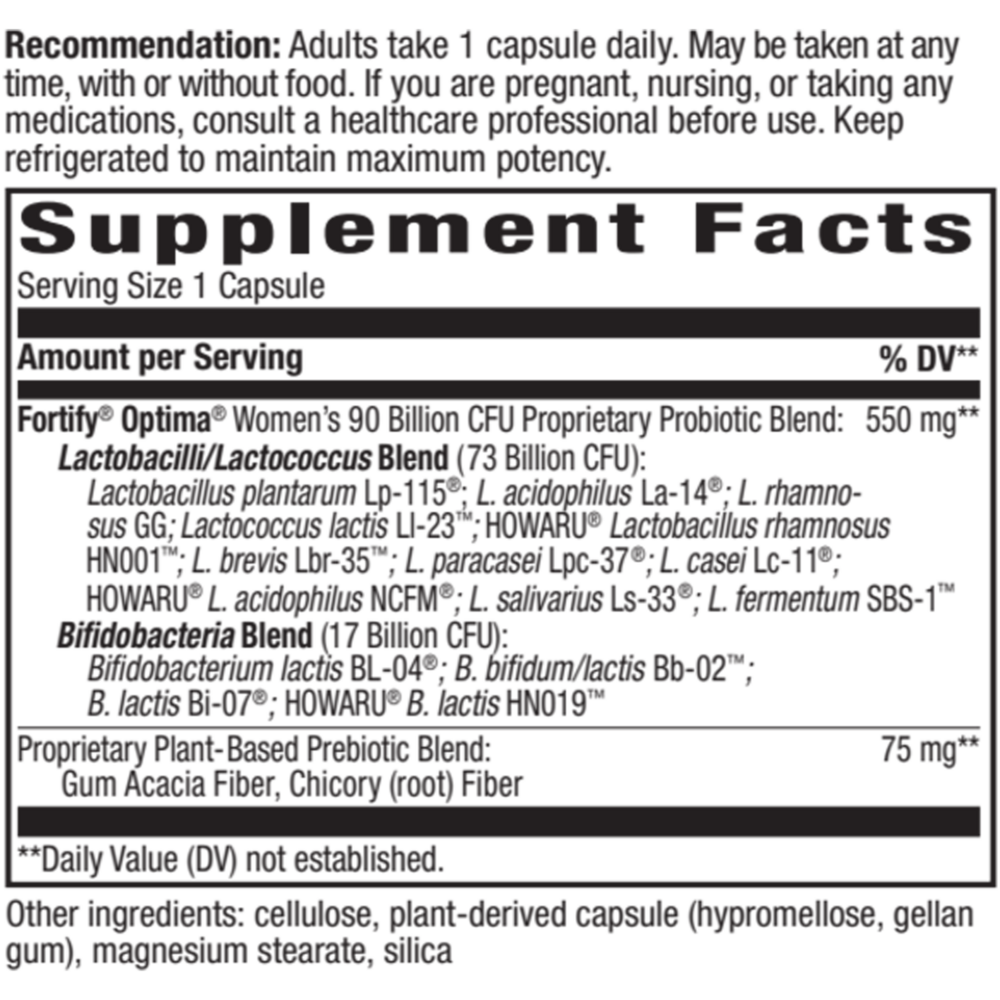 Fortify™ Optima® Women’s 90 Billion Probiotic + Prebiotic