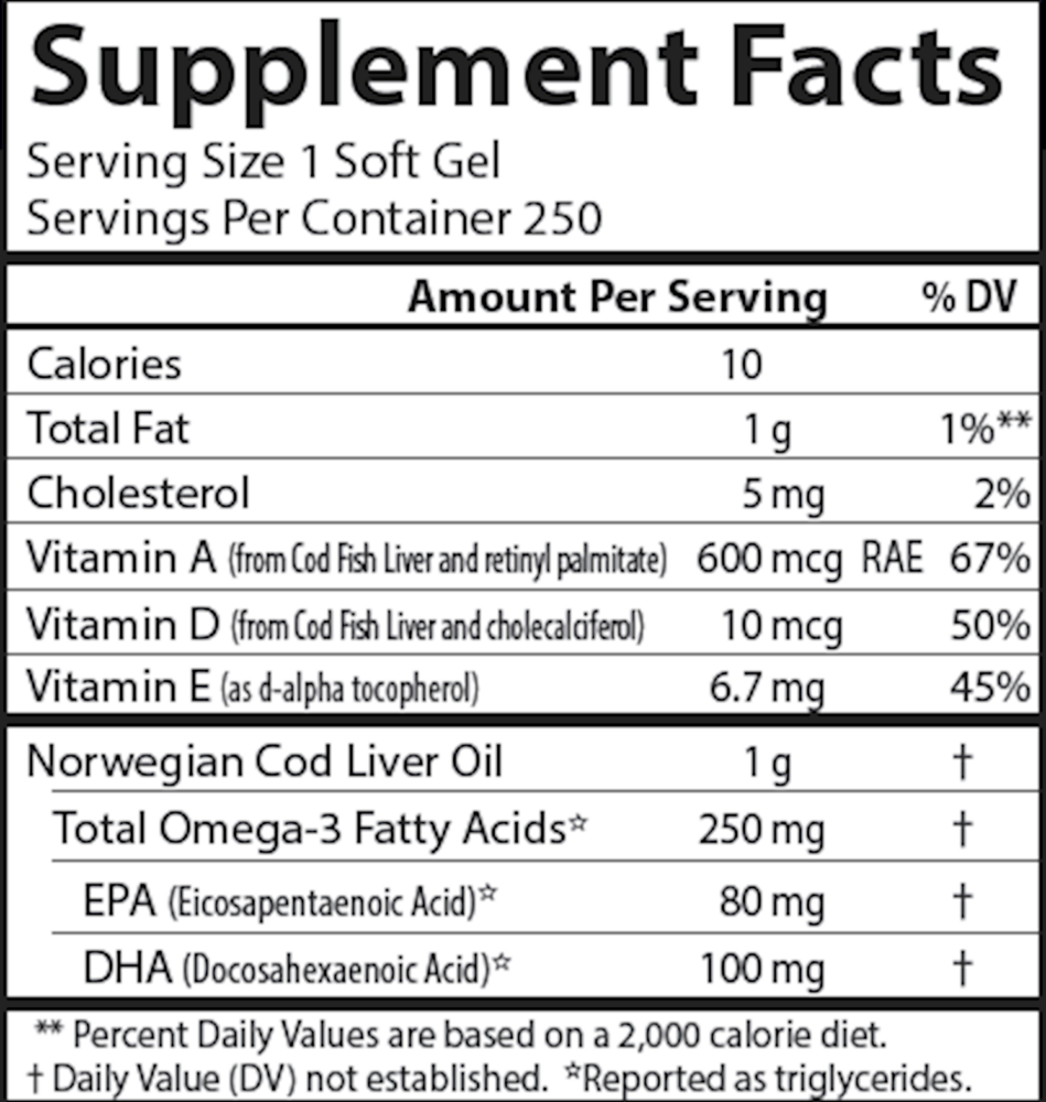 Cod Liver Oil Gems™, Super 1,000 mg