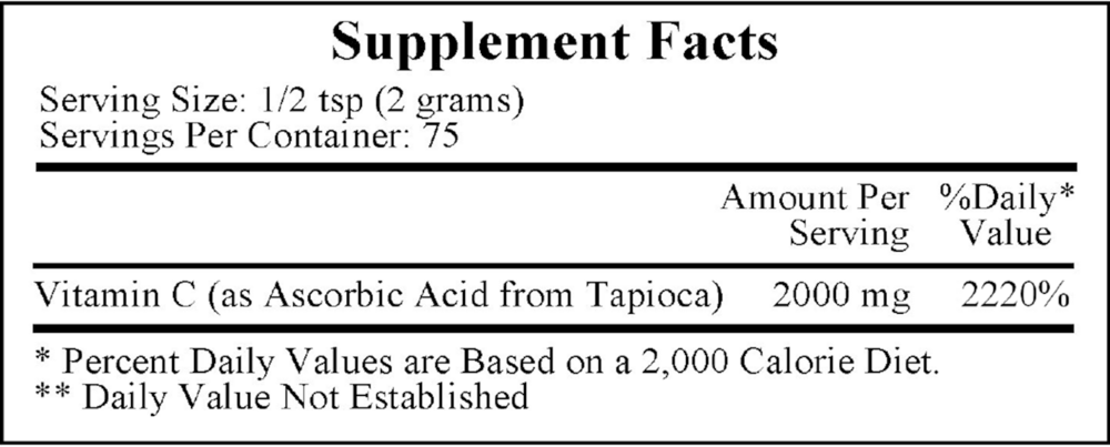 Vitamin C Crystals (from tapioca)