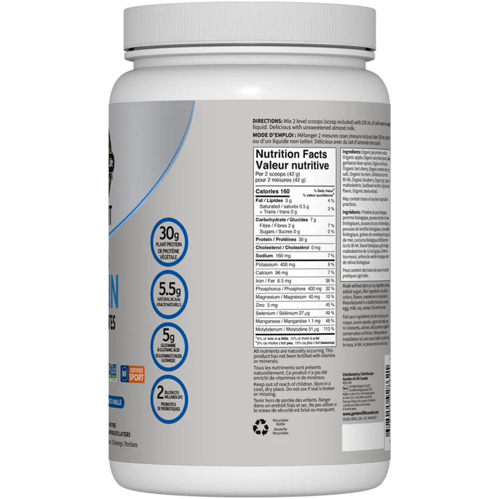 SPORT Organic Plant-Based Protein, Vanilla