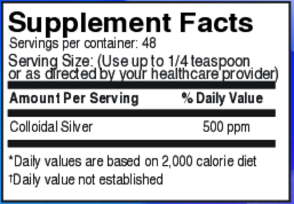 Liquid Colloidal Silver 500ppm