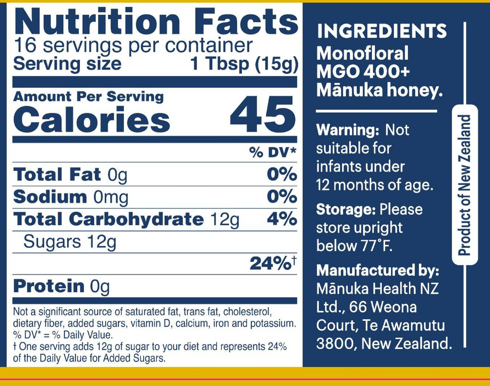 MGO 400+ Manuka Honey