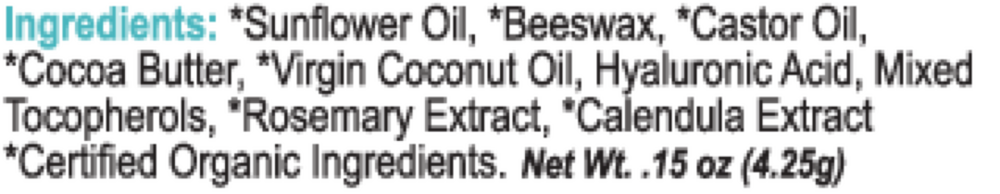 HA Lip Balm Tube - Certif Organic