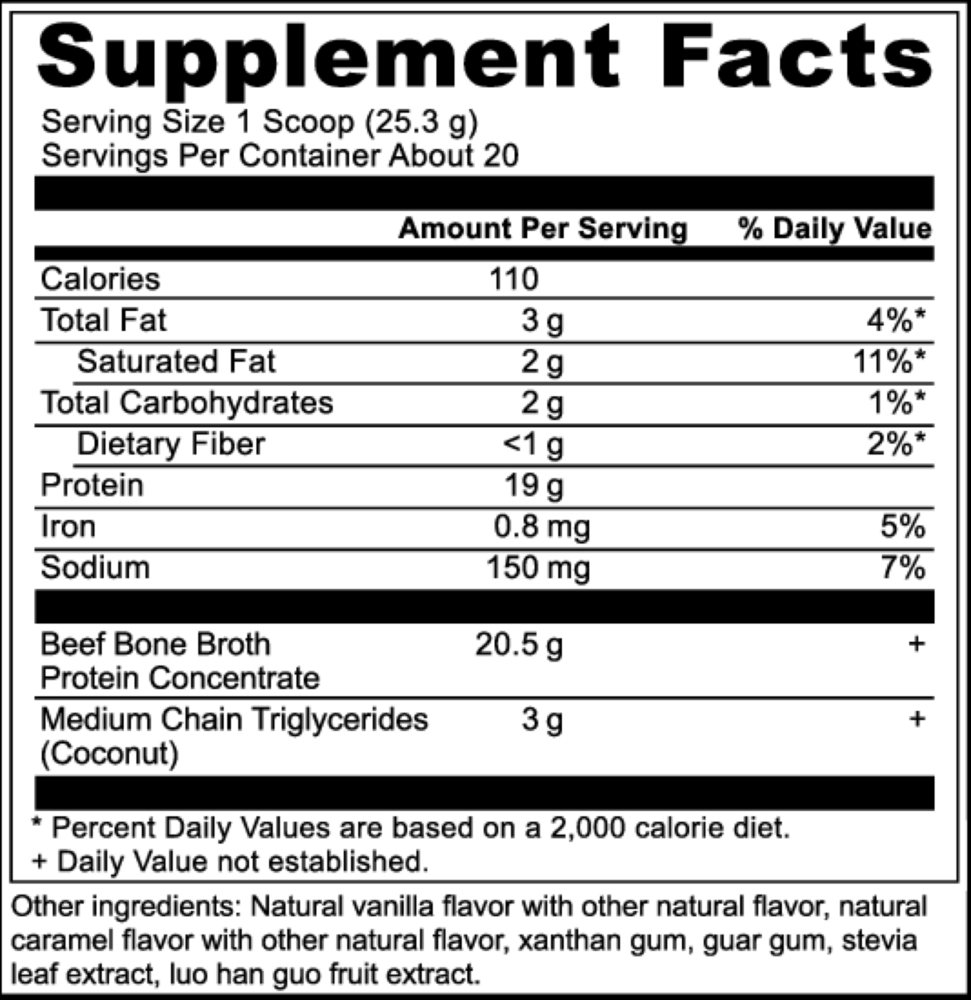 Bone Broth Protein Beef Salted Caramel