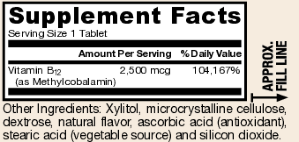 Methyl B-12 2,500mcg Tropical