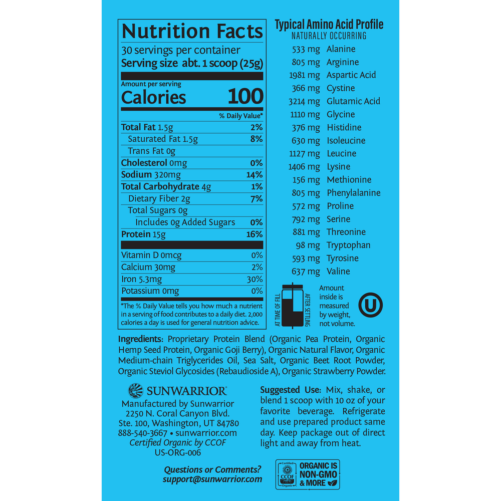 Protein Warrior Blend Berry Shortcake