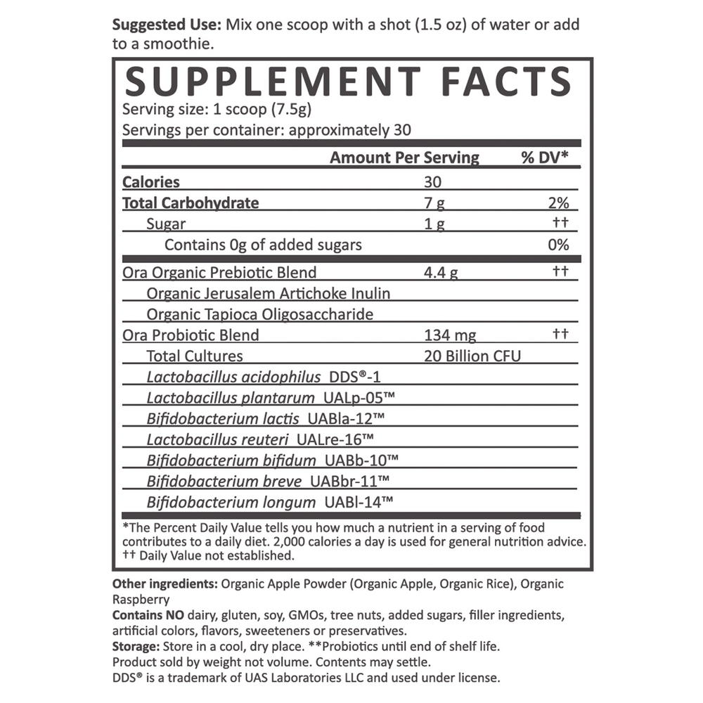 Trust Your Gut Probiotic Powder - Apple Raspberry