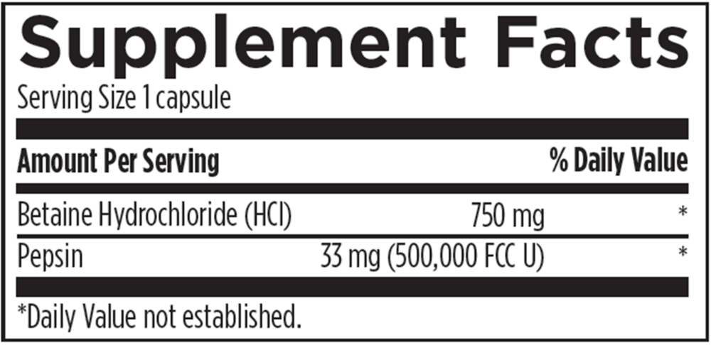 Betaine HCL(with pepsin) 750mg