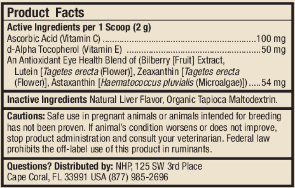 Bark and Whiskers Eye Support for Pets