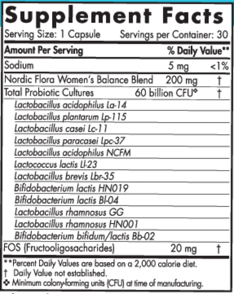 Nordic® Flora Probiotic Women's Balance