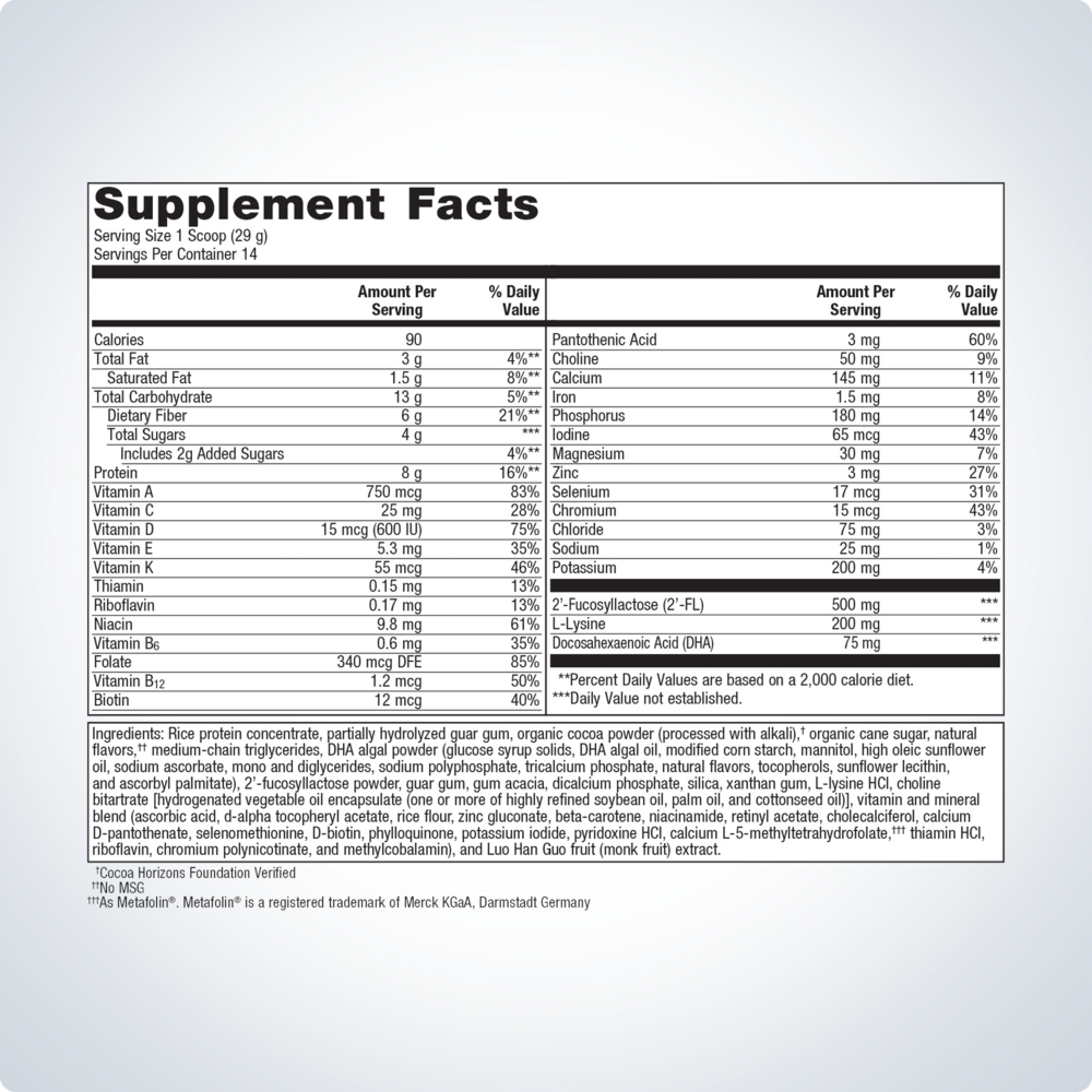 MetaKids™ Nutrition Powder, Chocolate (California Only)