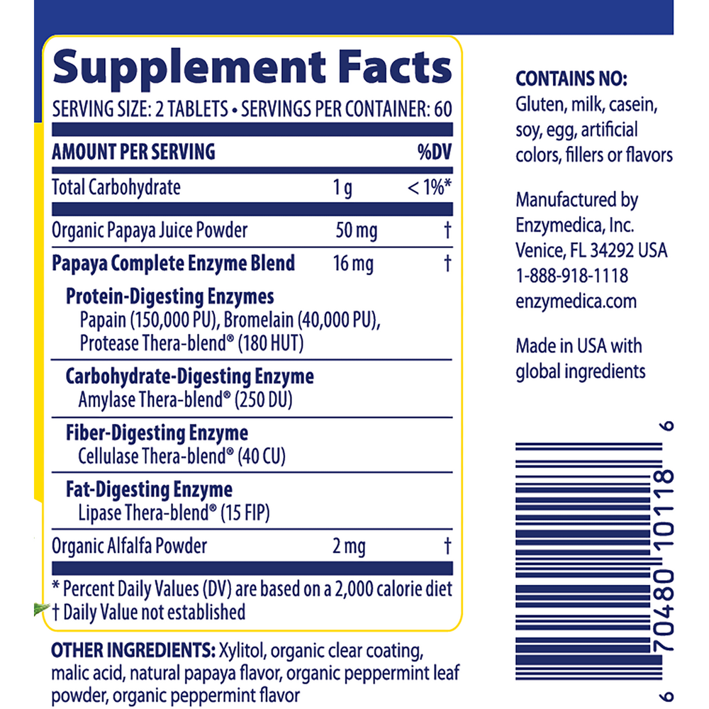 Papaya Complete Daily Digestive Enzymes