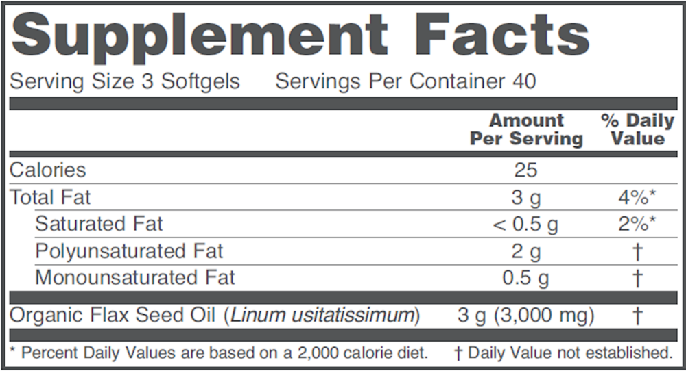 Flax Seed Oil 1000mg