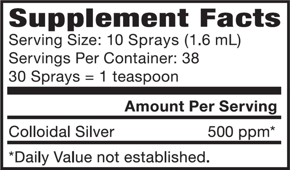 Colloidal Silver 500PPM Spray