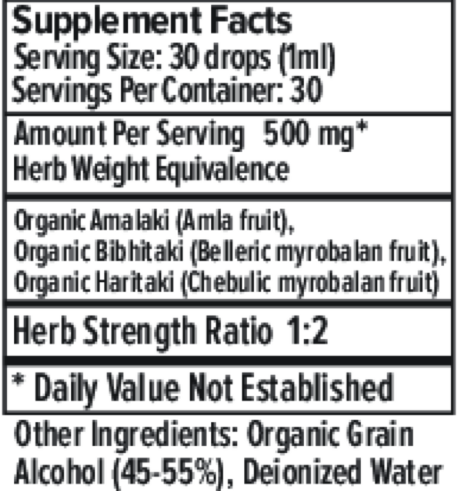 Triphala Liquid Extract, Organic