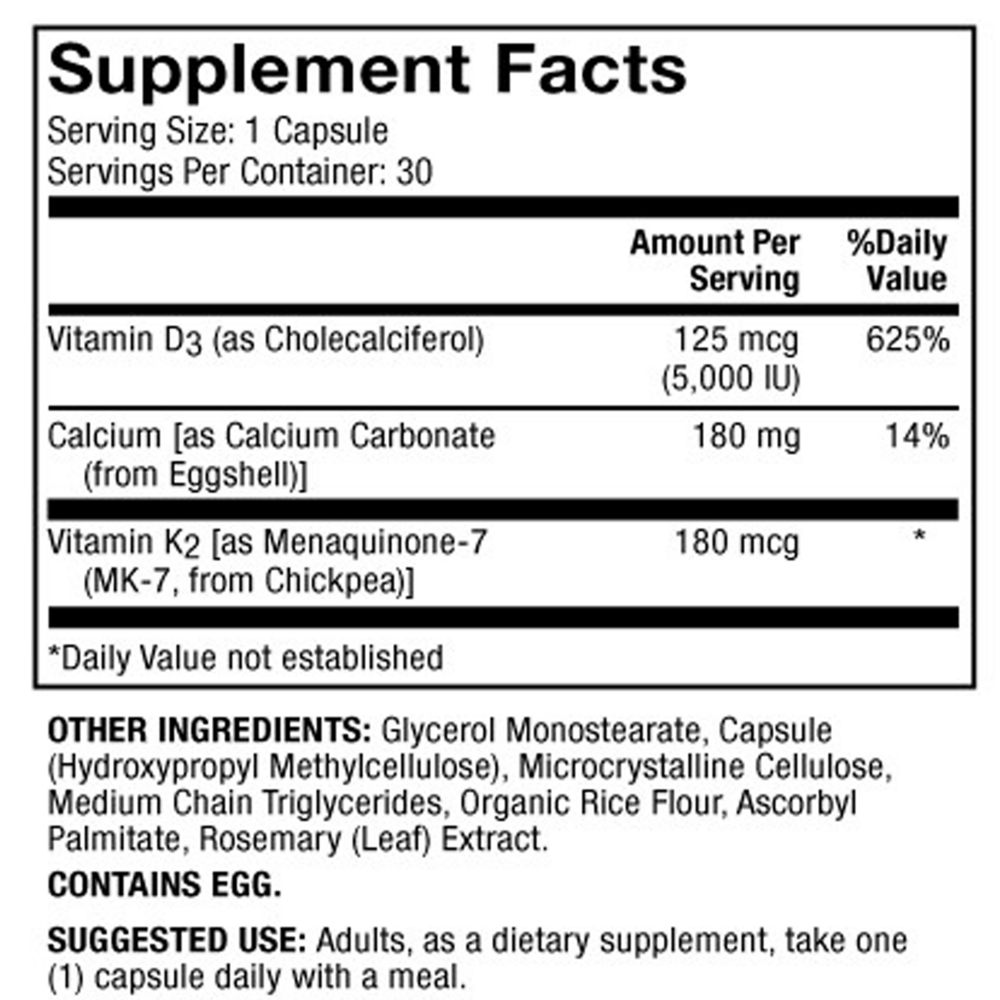 Calcium with Vitamins D3 and K2