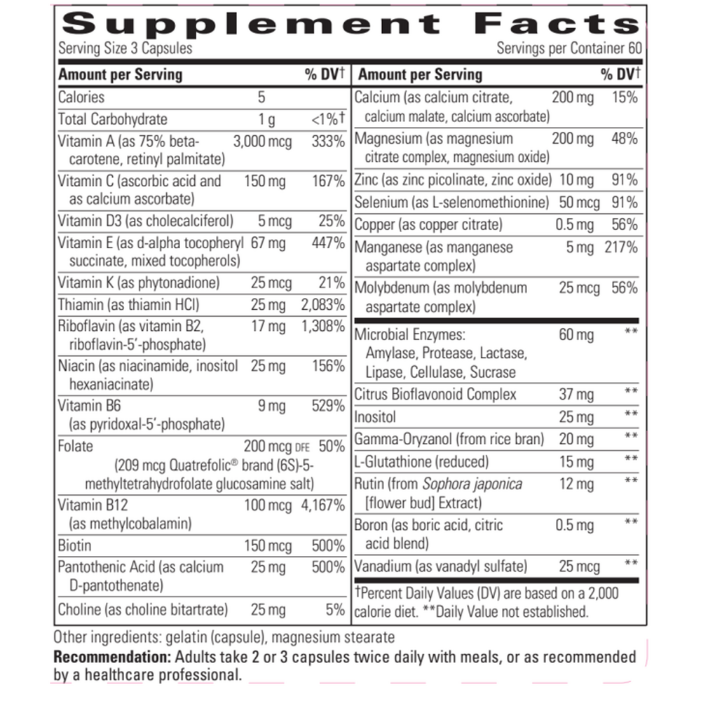 NutriVitamin Enzyme Complex w/o Iron