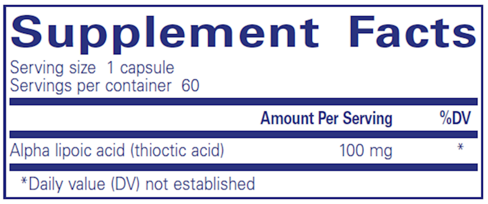 Alpha Lipoic Acid 100mg