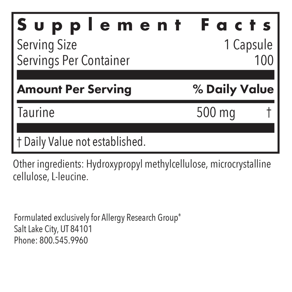 Taurine 500mg