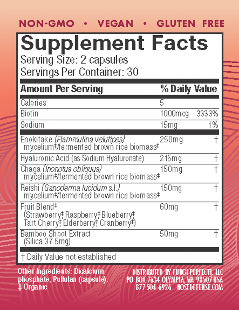 Host Defense Mushrooms MycoBenefits Beauty Capsules