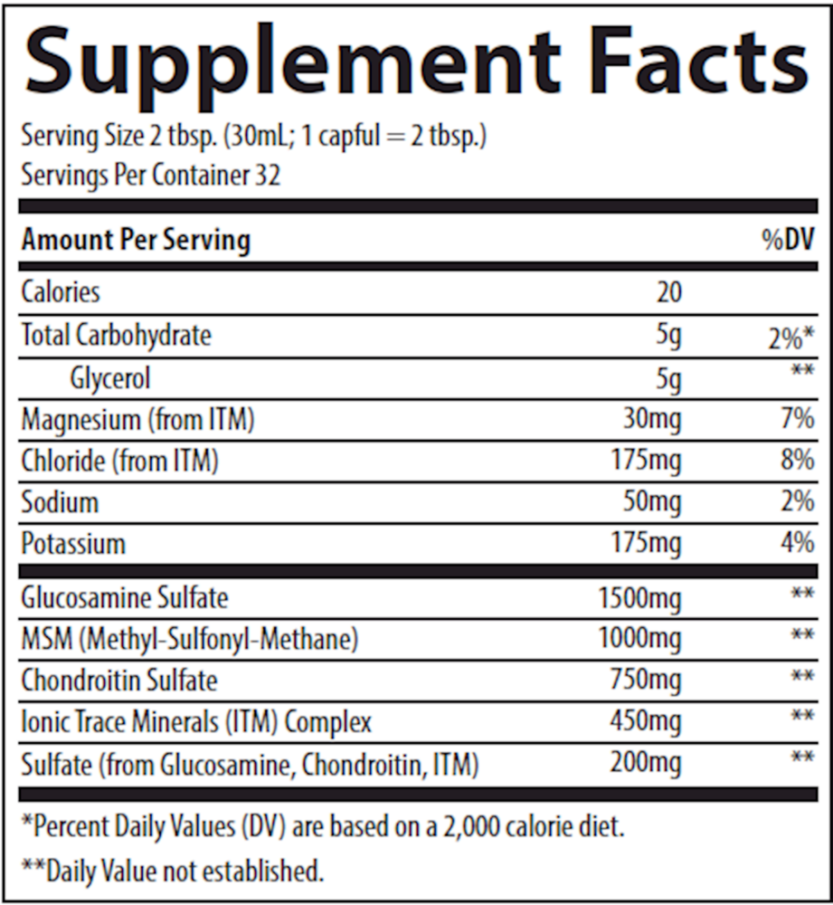 Liquid Glucosamine/Chondroitin/MSM