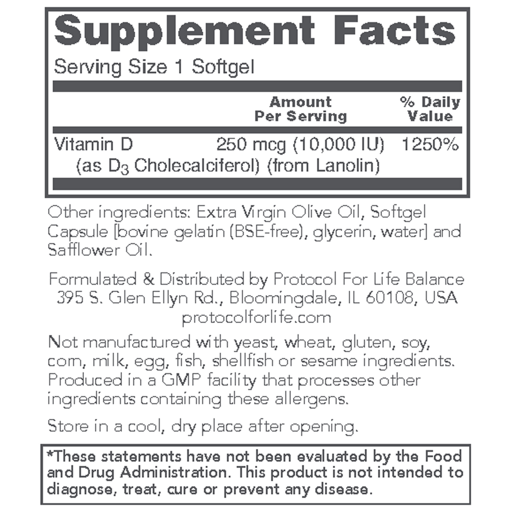 Vitamin D3 10,000IU