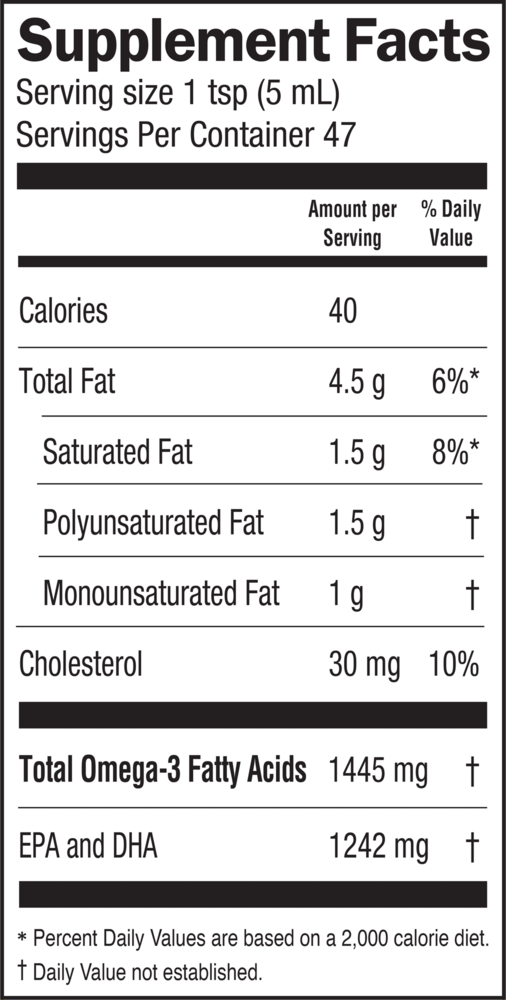 Fresh Catch Fish Oil Orange Flavor Liquid