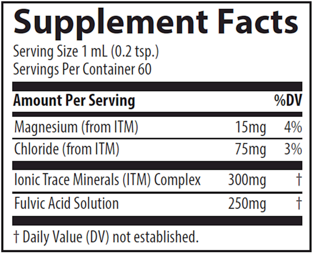 Liquid Ionic Fulvic Acid w/ Concentrace 250mg