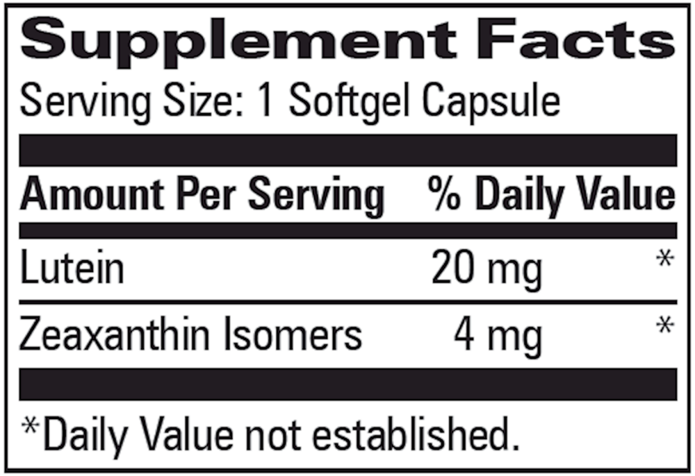 Lutein Zeaxanthin Lutemax 2020