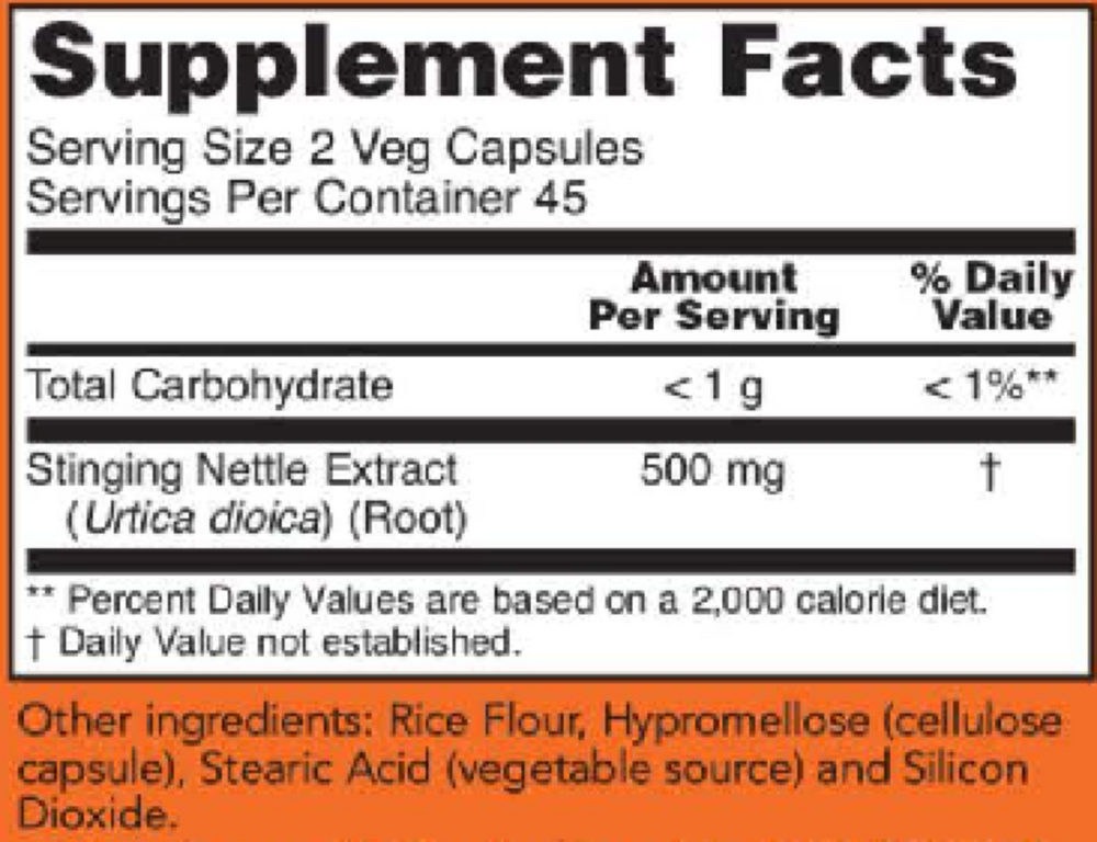 Stinging Nettle Root Extract 250mg