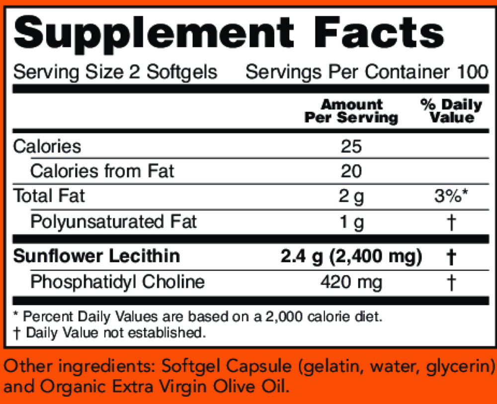 Sunflower Lecithin 1200mg