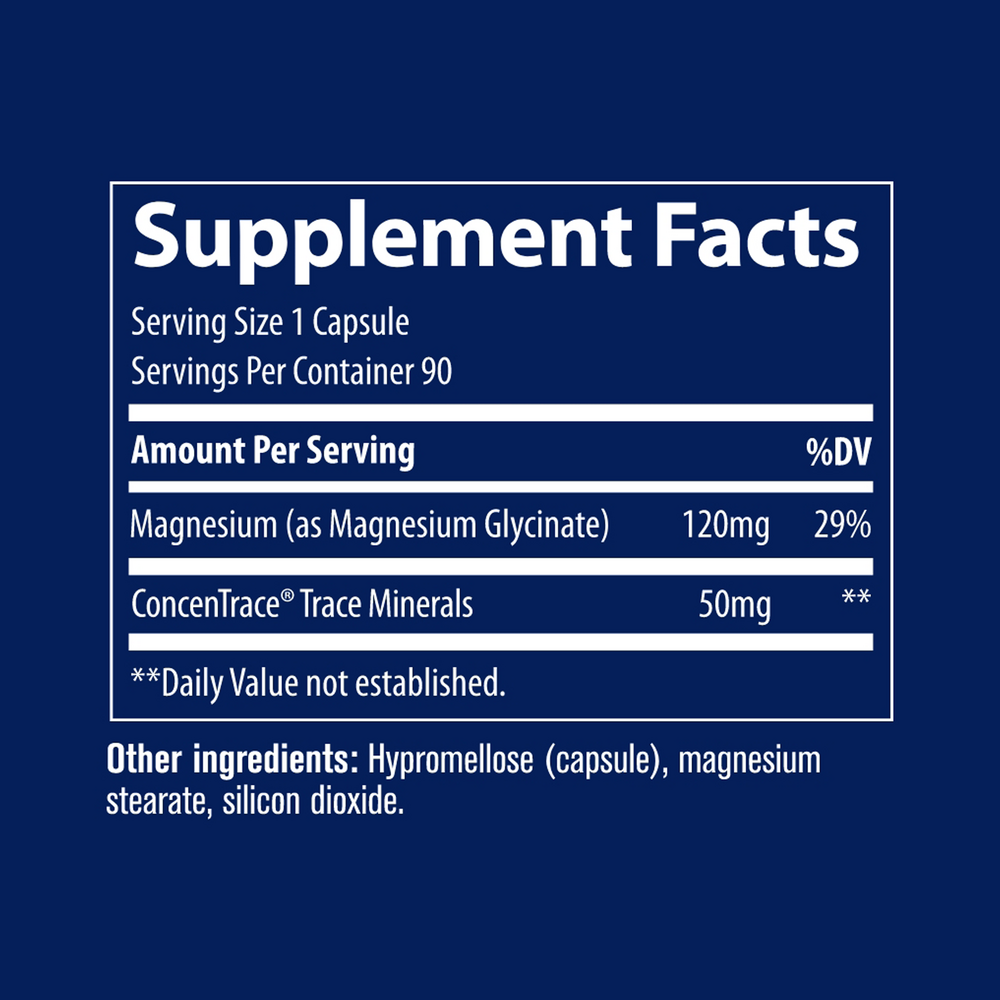 Magnesium Glycinate Capsules - 120mg/serving