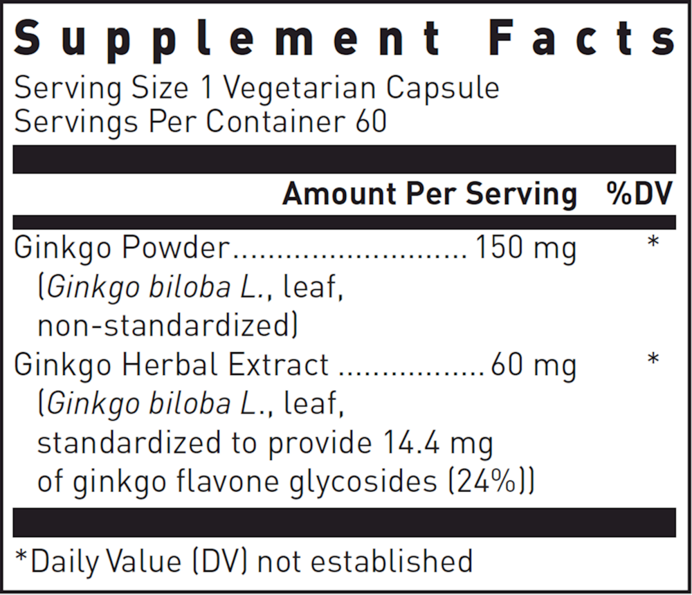 Ginkgo Biloba Max-V (California Only)