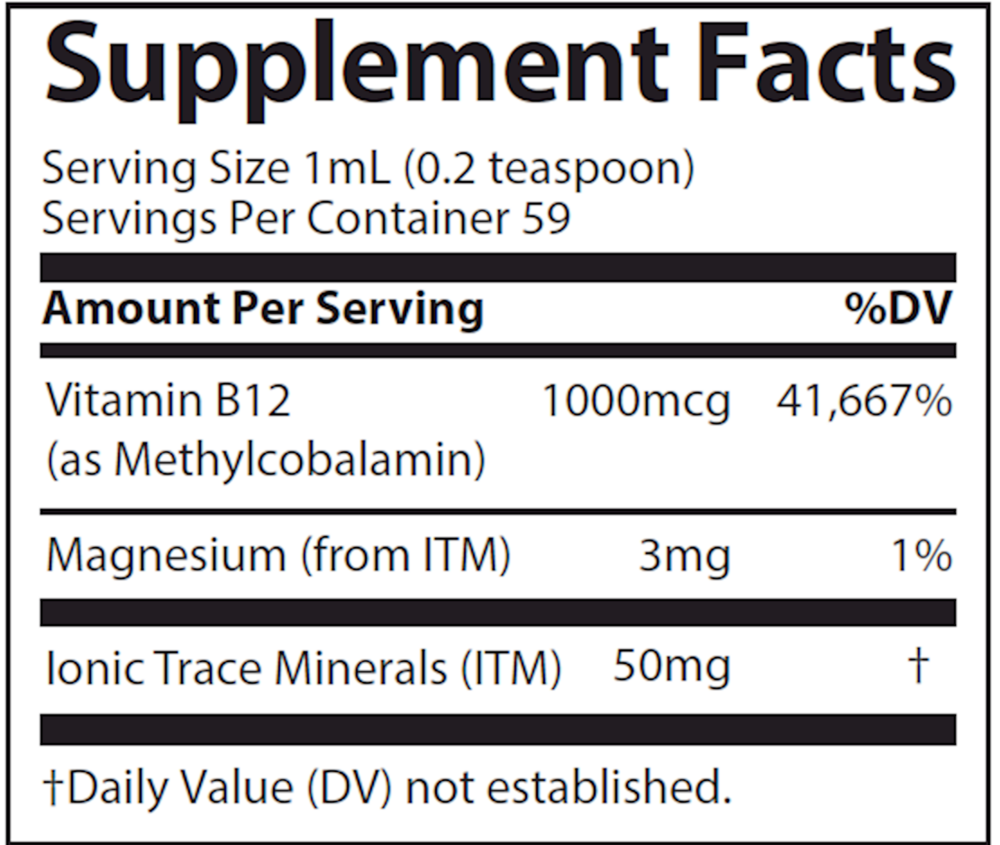 Liquid Ionic B12 - 1,000mcg