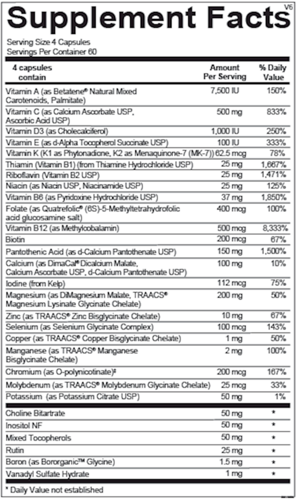 Alpha Base Capsules without Iron