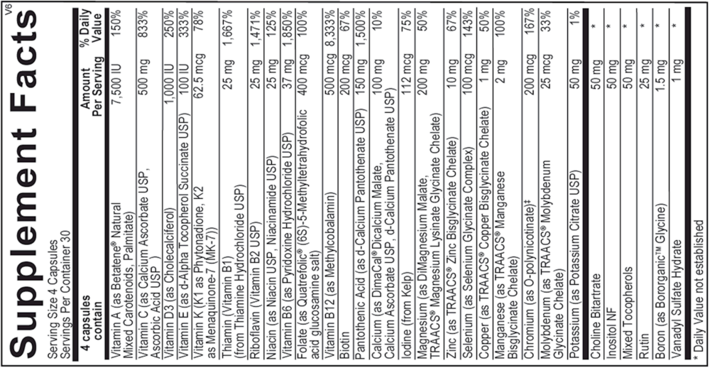 Alpha Base Capsules without Iron