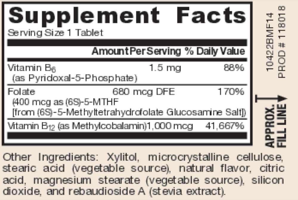 Methyl B-12 & Methyl Folate Lemon